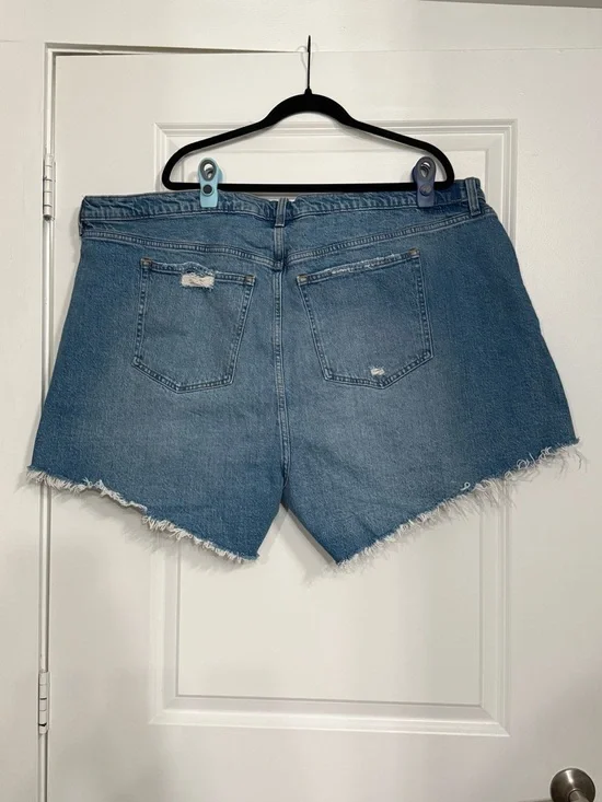 Abercrombie & Fitch Curve Love Dad Shorts High Rise Distressed Denim Size 37 NWT - Picture 5 of 11